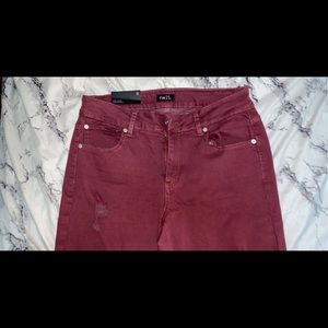 NEED GONE New maroon denim jeans